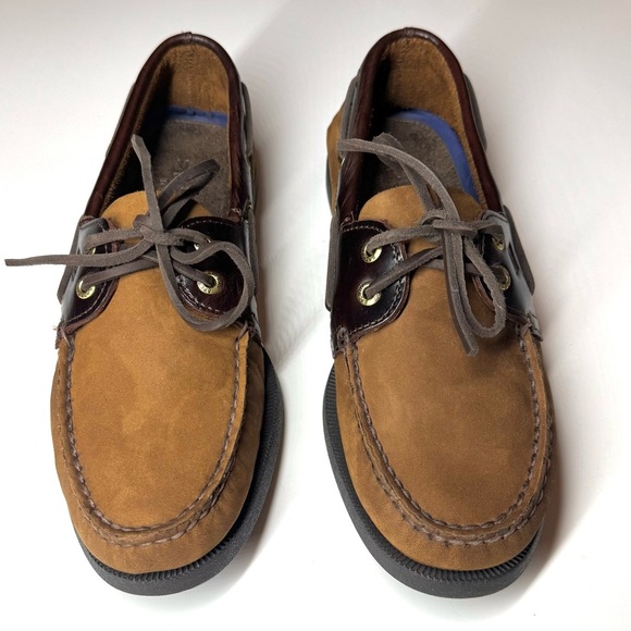 Sperry Men’s Authentic Original Brown Boat Leather Shoes Size - 7.5 M - Picture 2 of 11